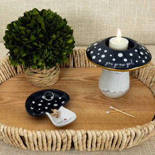 You Grow Girl 4.75" Mushroom Tealight Holder