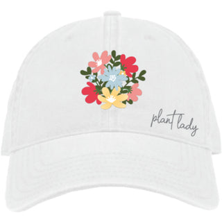 Plant Lady White Adjustable Hat