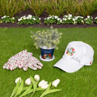 Plant Lady White Adjustable Hat