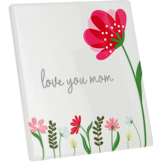 Love You Mom 5.5" Ceramic Plaque