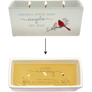 Cardinals Appear 12 oz - 100% Soy Wax Reveal 
Triple Wick Candle
Scent: Tranquility