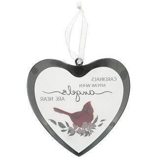 Cardinals Appear 4.75" Mirrored Glass Ornament