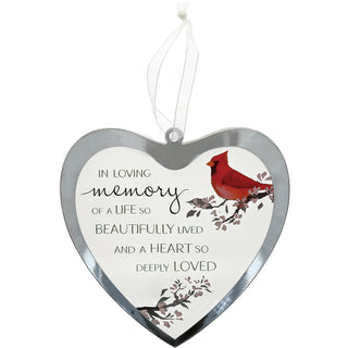 In Loving Memory 4.75" Mirrored Glass Ornament