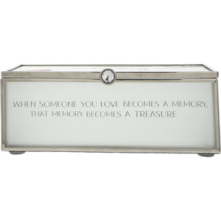 In Loving Memory 6" x 3.5" Glass Keepsake Box