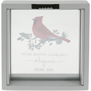 Cardinals Appear 5" x 5" Framed Glass Plaque