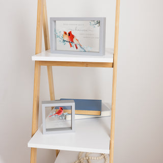 Cardinals Appear 5" x 5" Framed Glass Plaque