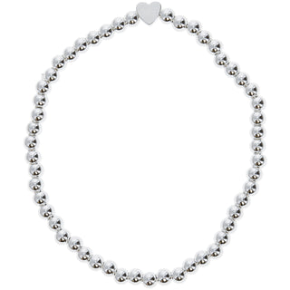 In Loving Memory Silver Plated - Beaded Stretch Bracelet