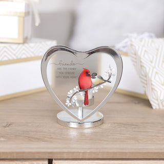 Family You Choose 5" Glass Heart Tea Light Holder