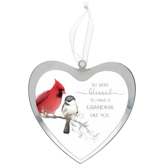 Grandma 4.75" Mirrored Glass Ornament