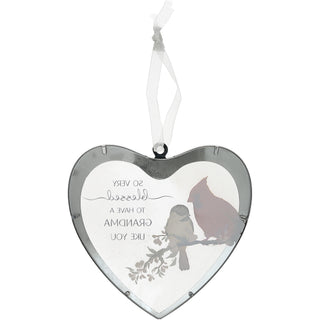 Grandma 4.75" Mirrored Glass Ornament