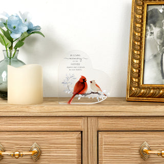 Father 3.5" Acrylic Heart Plaque