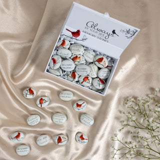 Pocket Stone Assortment 1.5" Memorial Pocket Stones 24 Piece Assortment (6 Styles, 4 of Each)