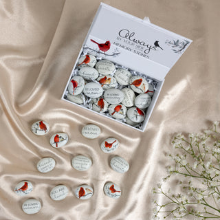 Pocket Stone Assortment 1.5" Memorial Pocket Stones 24 Piece Assortment (6 Styles, 4 of Each)