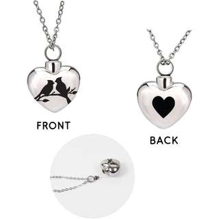 Cardinals Adjustable Memorial Heart Necklace