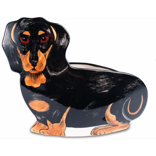 Macy - Dachshund 9.5" x 12" Dog Planter Vase