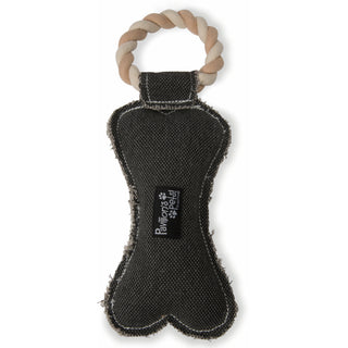 Dog Bone 12" Canvas Dog Toy on Rope