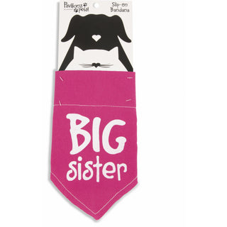 Big Sister 12" x 8" Canvas Slip on Pet Bandana