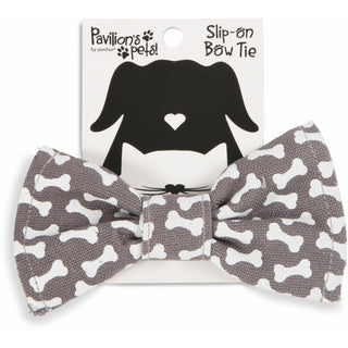 Dog Bones Large 5" x 3" Canvas Pet Bow Tie