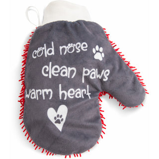 Warm Heart Microfiber Pet Cleaning Mitt