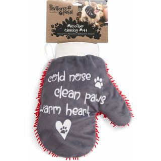 Warm Heart Microfiber Pet Cleaning Mitt