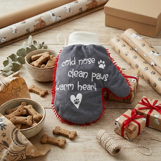Warm Heart Microfiber Pet Cleaning Mitt