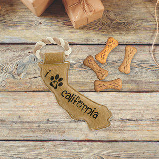 California 12" Canvas Dog Toy with Rope