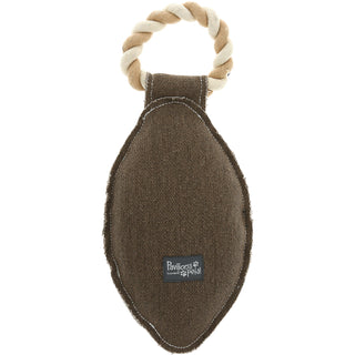 Football 12.75" Canvas Dog Toy on Rope