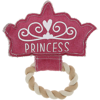 Princess 8.25" Canvas Dog Toy on Rope