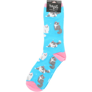 White & Gray Cats Unisex Socks