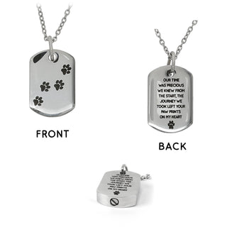 Pawprints Adjustable Memorial Necklace
