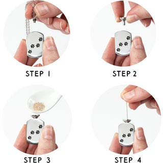 Pawprints Adjustable Memorial Necklace