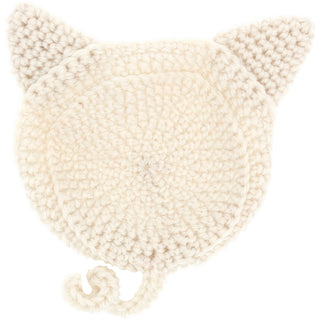 Cat Lover Crochet Coaster Dish & Earring Set