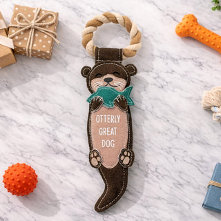 Otterly Great 14.75" Dog Toy on Rope