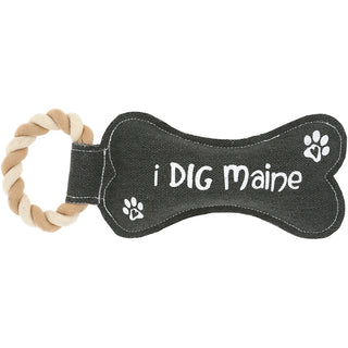 Maine Dog Bone 12" Dog Toy on Rope