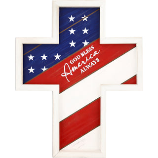 America 12.75" x 16" Hanging Cross Plaque