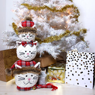 Festive Felines 25" Plush Stacked Cats