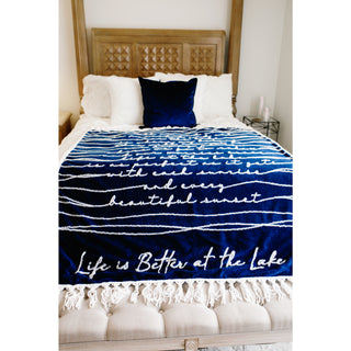 Life Is Better at the Lake 50" x 60" Inspirational Plush Blanket