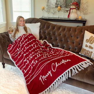 Merry Christmas 50" x 60" Inspirational Plush Blanket