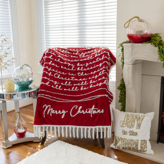 Merry Christmas 50" x 60" Inspirational Plush Blanket