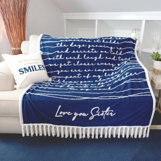 Love You Sister 50" x 60" Inspirational Plush Blanket