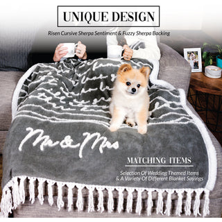 Mr. & Mrs. 50" x 60" Inspirational Plush Blanket