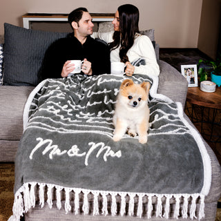 Mr. & Mrs. 50" x 60" Inspirational Plush Blanket