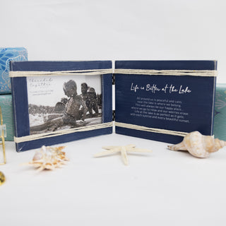 Life is Better at the Lake 8.5" x 6.5" Hinged Sentiment Frame (Holds 7" x 5" Photo)