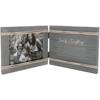 Family is Everything 8.5" x 6.5" Hinged Sentiment Frame (Holds 7" x 5" Photo)