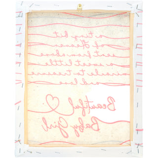 Beautiful Baby Girl 12" x 15" Embroidered Plaque