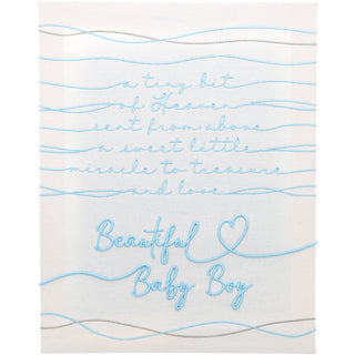 Beautiful Baby Boy 12" x 15" Embroidered Plaque