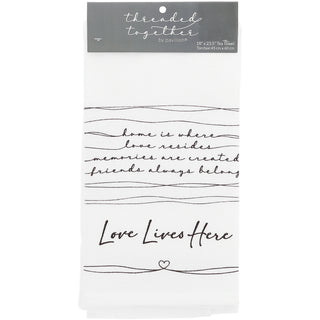 Love Lives Here 100% Cotton Tea Towel