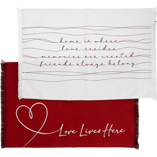 Love Lives Here Cotton Placemats
(Set of 2)