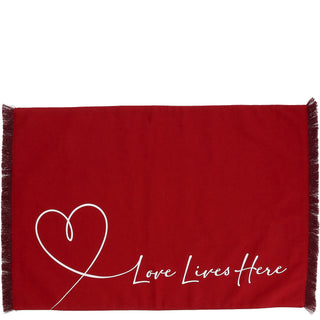 Love Lives Here Cotton Placemats
(Set of 2)