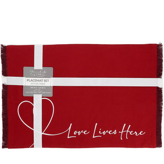 Love Lives Here Cotton Placemats
(Set of 2)